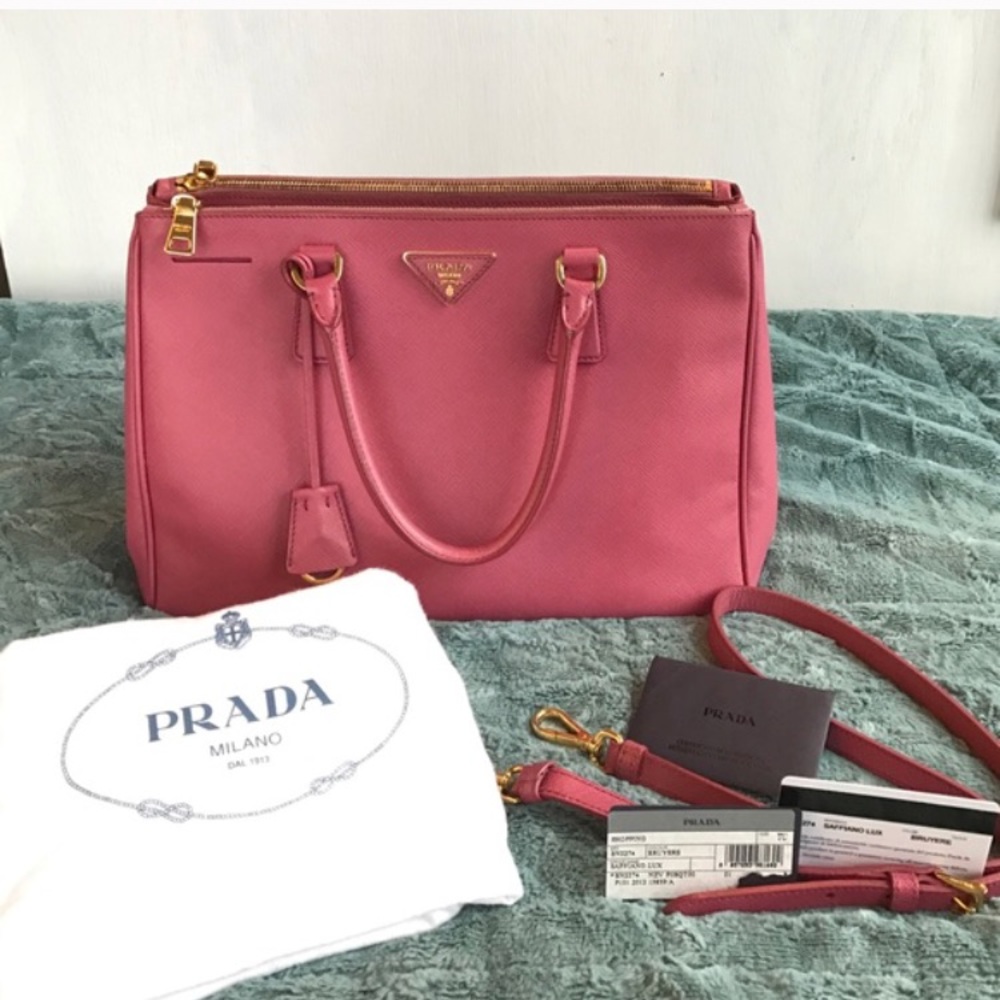 Prada Saffiano Medium Pink Purse